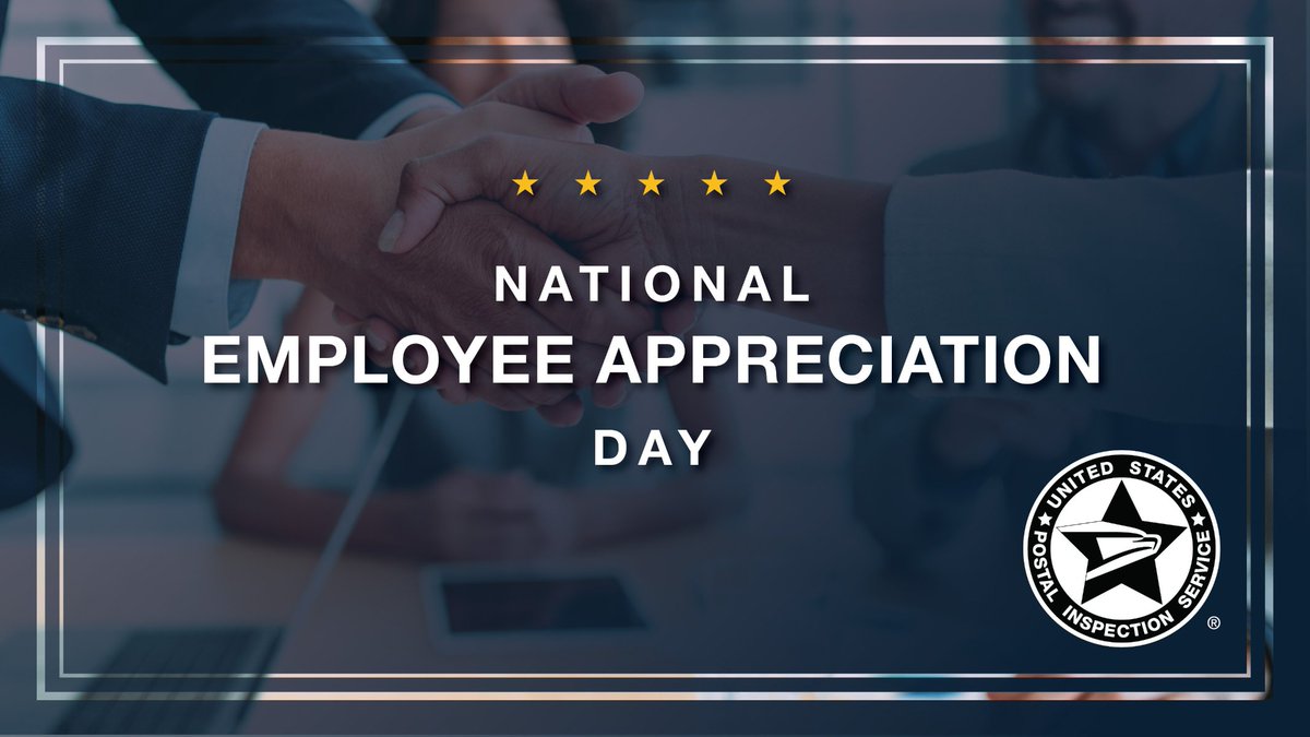 We thank all the respected and hard-working employees of the US Postal Service, US Postal Inspection Service, and US Postal Service-Office of Inspector General for all you do, and for keeping strong the safety and security of our employees, facilities, and the mail.  Keep
