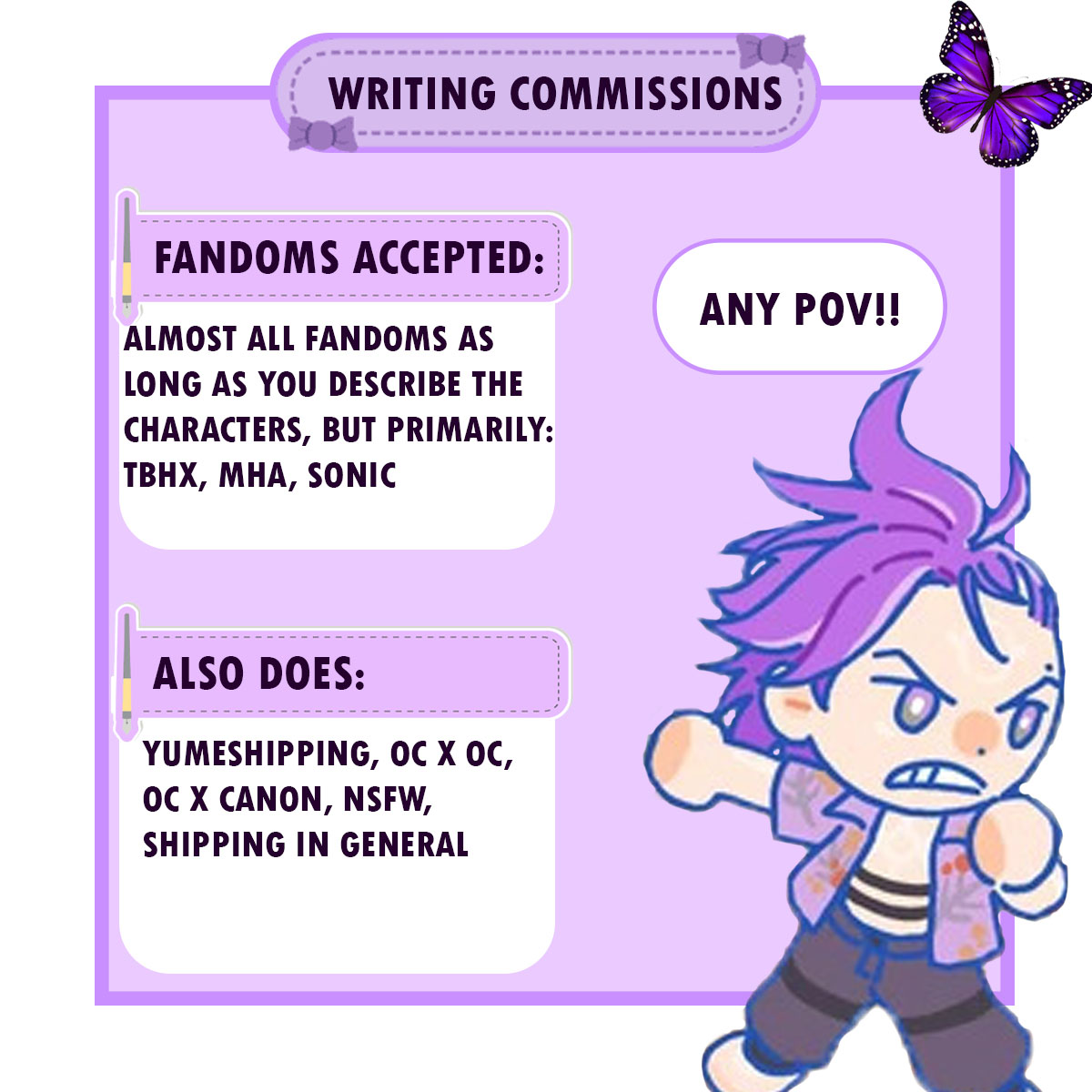 Twin_Tailss's tweet photo. I've officially opened up writing commissions!
https://t.co/CKXChGRXvM
#WritingCommissions #Commission https://t.co/ste3M5DM1Q