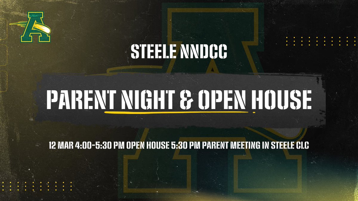 Steele_NNDCC's tweet photo. New Cadet Parent Night and Open House will be March 12th! Looking forward to seeing our new cadets and families!! #SteeleNNDCC https://t.co/rpe5oImFB4