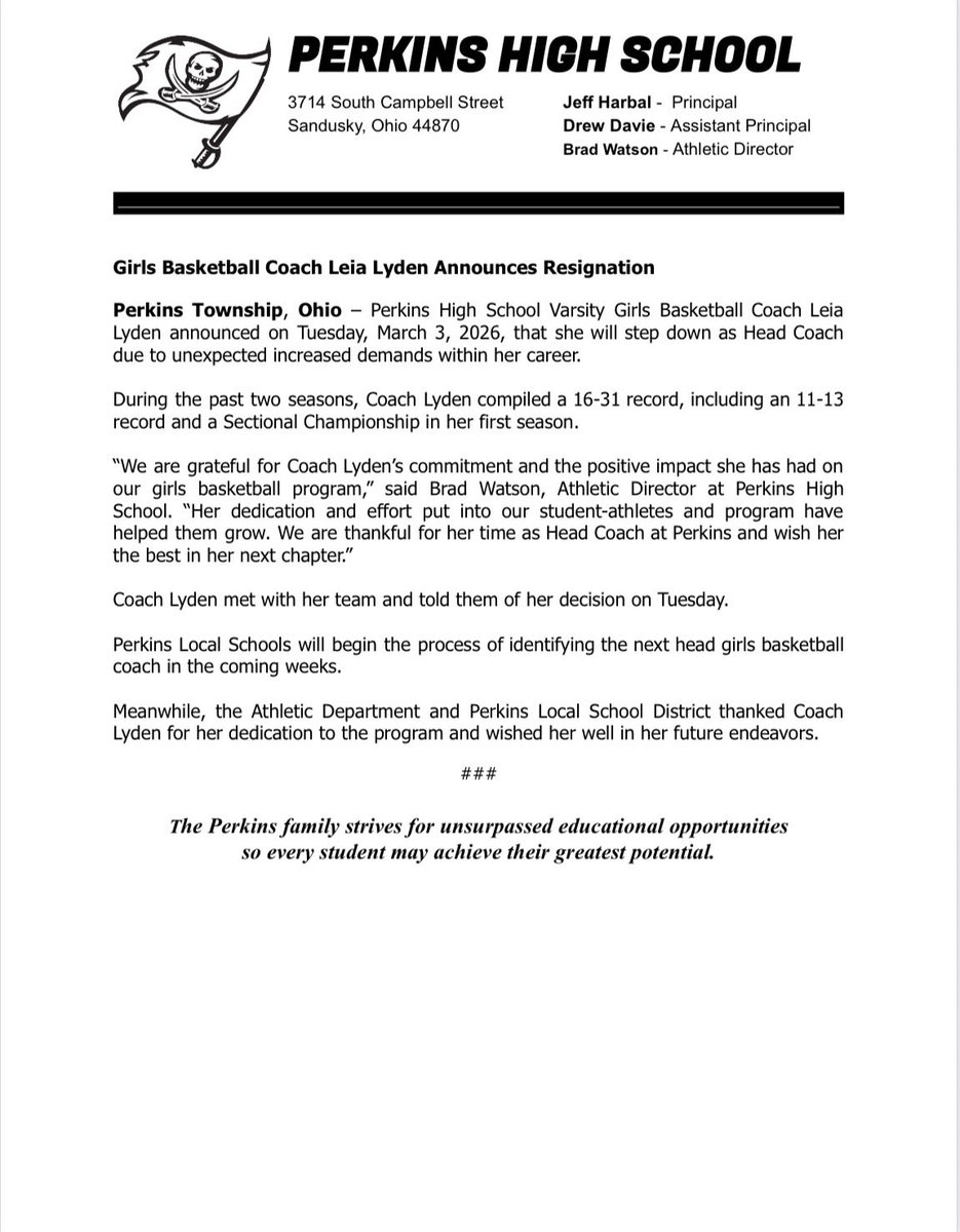 Perkins High School Athletics tweet media