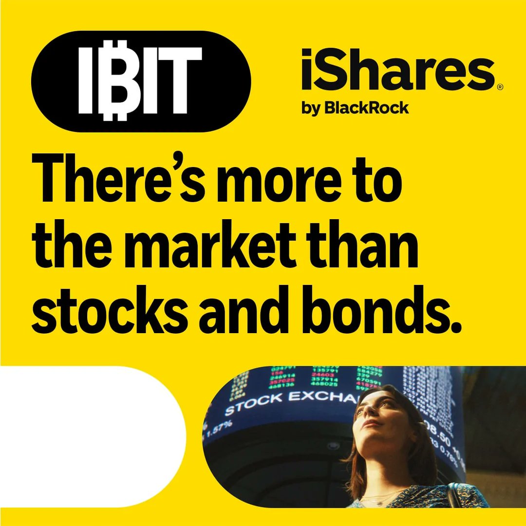 BitcoinMagazine's tweet photo. JUST IN: $14 trillion BlackRock drops new Bitcoin advertisements:

"There's more to the market than stocks and bonds. Get Bitcoin exposure with IBIT." 👀 https://t.co/iV4yOqmYGF