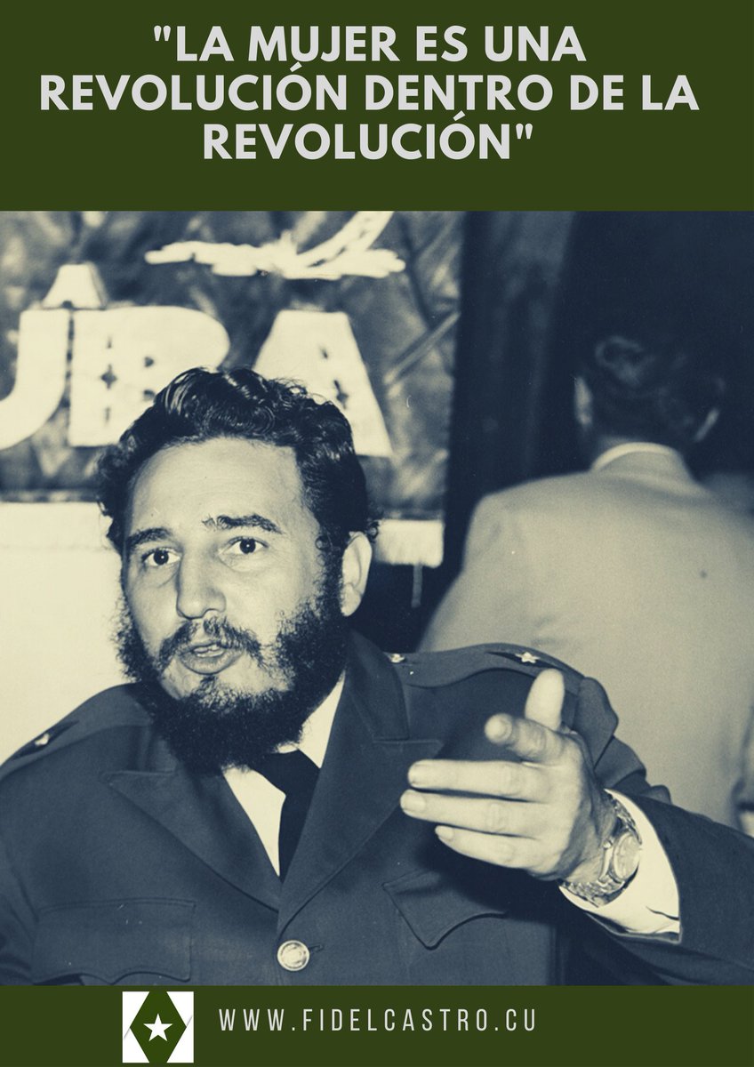 🌹 #FidelCastro: "La mujer es una Revolución dentro de la Revolución"

fidelcastro.cu
#100AñosConFidel #Cuba #Revolución #FidelCastro #SomosCuba #SomosContinuidad #RevoluciónCubana