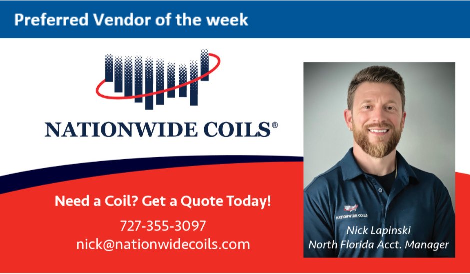 MCAsfla's tweet image. Preferred Vendor of the Week Spotlight:
@nationwidecoils

From custom coils to OEM replacements, they deliver high-performance solutions tailored to your specs—with fast turnaround and exceptional service.  📲 Learn more bit.ly/4l5ijC1 #mcasfla #MCASF #lu725