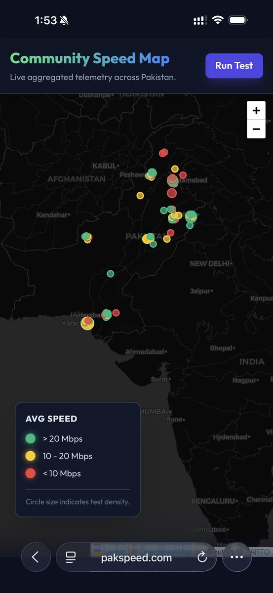 QRoonjha's tweet photo. Friends,

We built a simple tool — PakSpeed dot com — to understand the real state of internet speeds in Pakistan.

In the last 24 hours, hundreds of tests were conducted.
The data is revealing 👇 https://t.co/h3NDRbnOxq