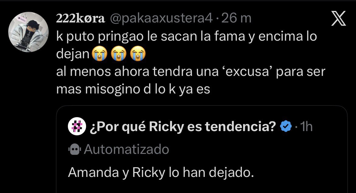 ¿Por qué Ricky es tendencia? tweet media