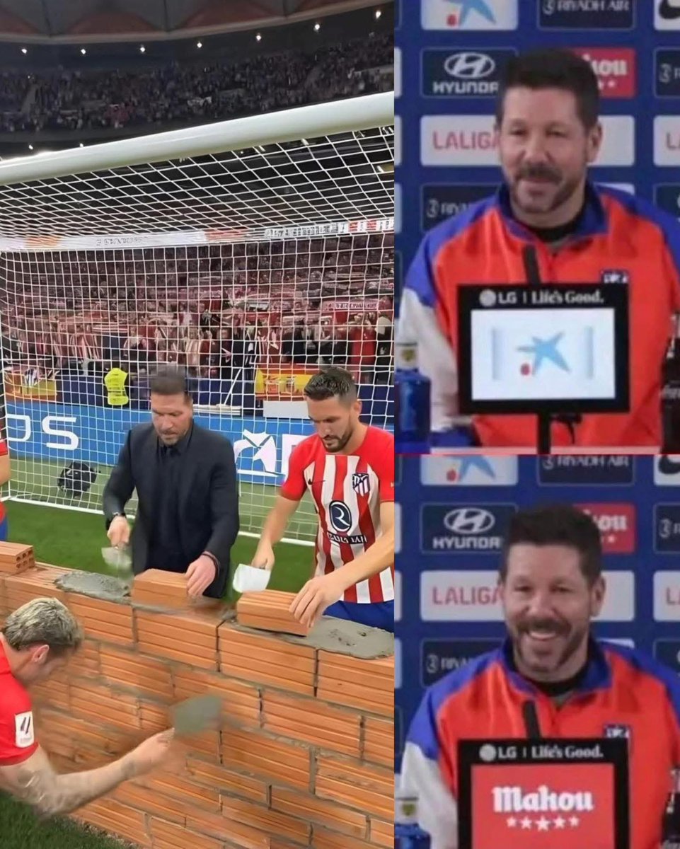 — SIMEONE: "La trampa del fuera de juego del Barcelona no funcionará contra nosotros".

— PERIODISTA: "¿por qué?"

— SIMEONE: "No atacaremos" 😅