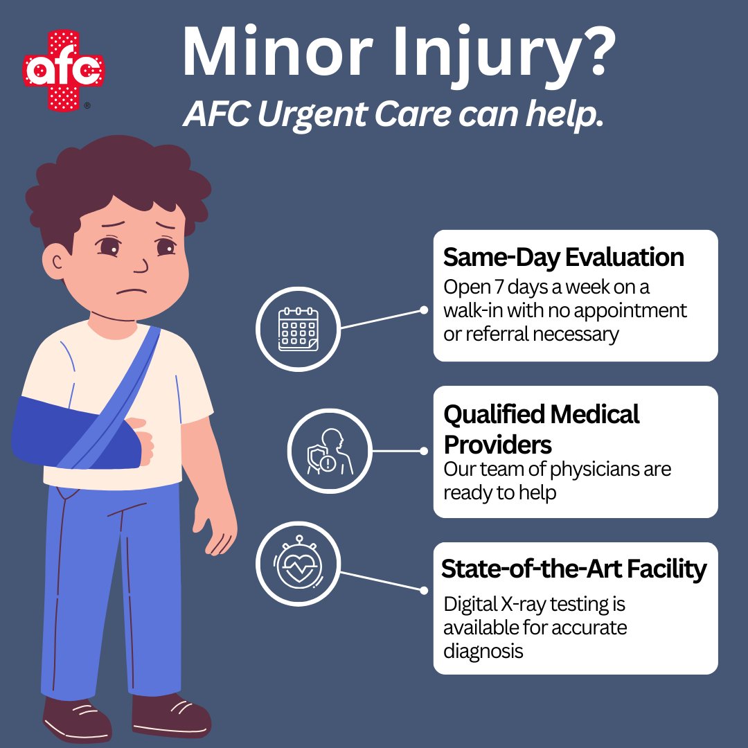 AFCwestorange's tweet photo. Sprains, strains, and minor fractures can’t wait. Our clinic offers on-site X-ray imaging for fast injury evaluation without the ER visit. https://t.co/ubY0K6J1u8