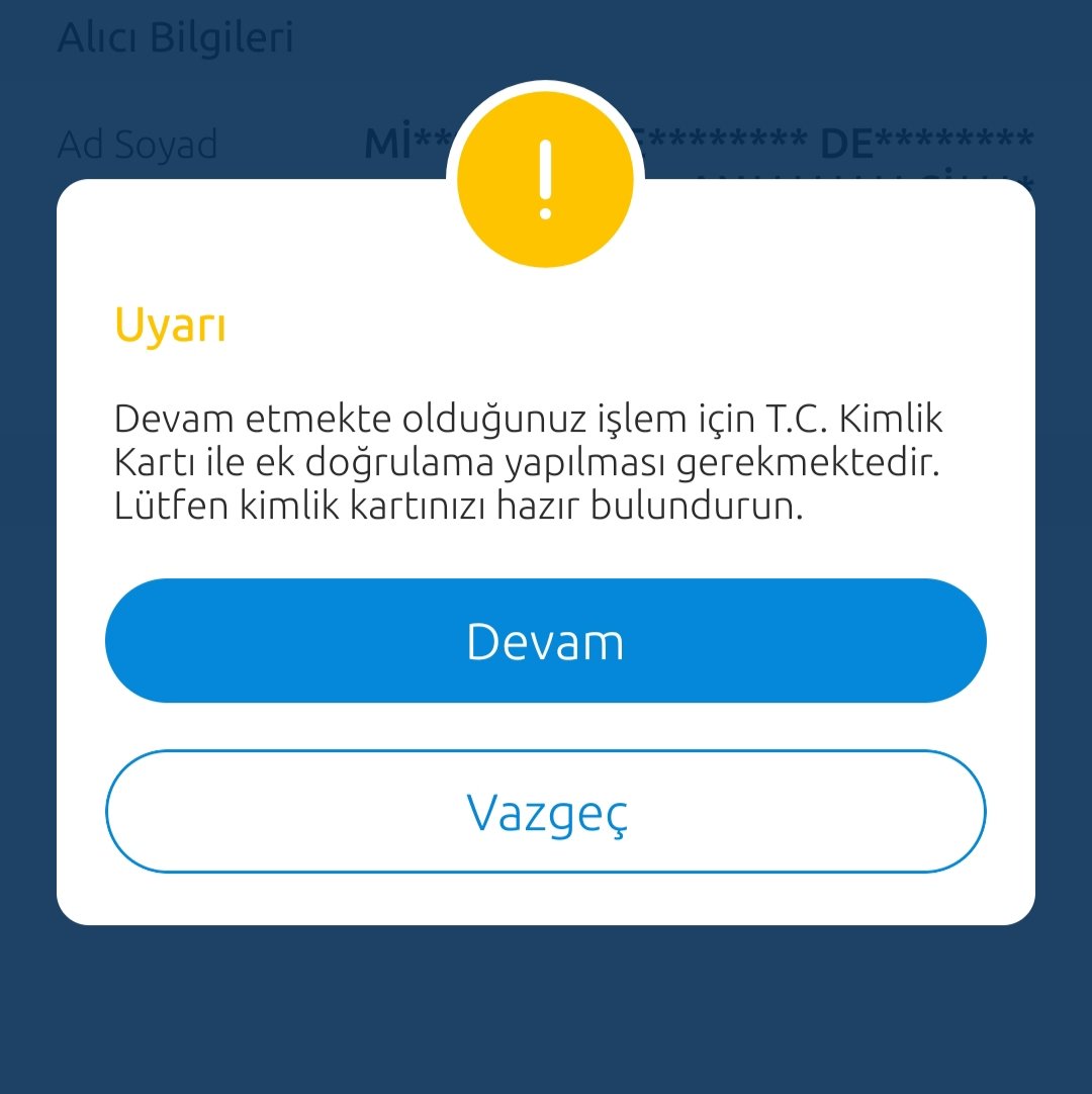 ✍️ Ulke koca bir timarhaneye dondu valla.. Yerel kripto borsasindan kendi global hesabima transfer yapicam iki gun bekleme koyarlar. Banka hesabimdan araci kurumdaki kendi yatirim hesabima para transfer edicem kimlik karti onayi isterler. Nefes alamiyoruz resmen 🤬
