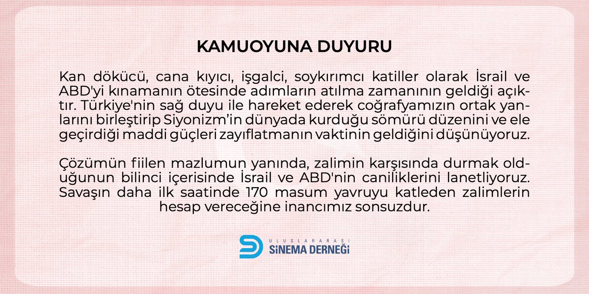 Uluslararası Sinema Derneği tweet media