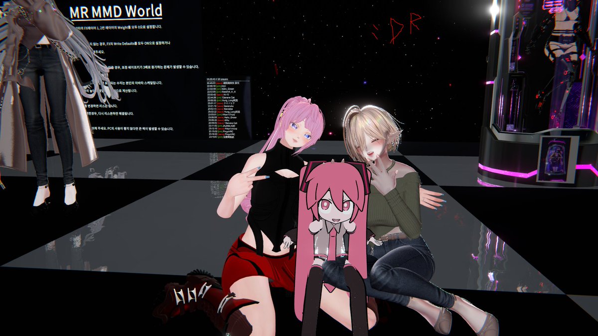 おはよ
最近のぶいちゃ
１　某MMDで久しぶりの曲を
２　嫁と久しぶりに　私メッチャ頑張りました　てへぇ
３　二人目の嫁とも新たな子が？？？

最近ハマってる事あるんだけど　マジで心が折れる
嫁が支えてくれてるから頑張れるけどね♡♡
ありがとね♡　　大好きだよーーー♡

#VRChat 
#lumina3D