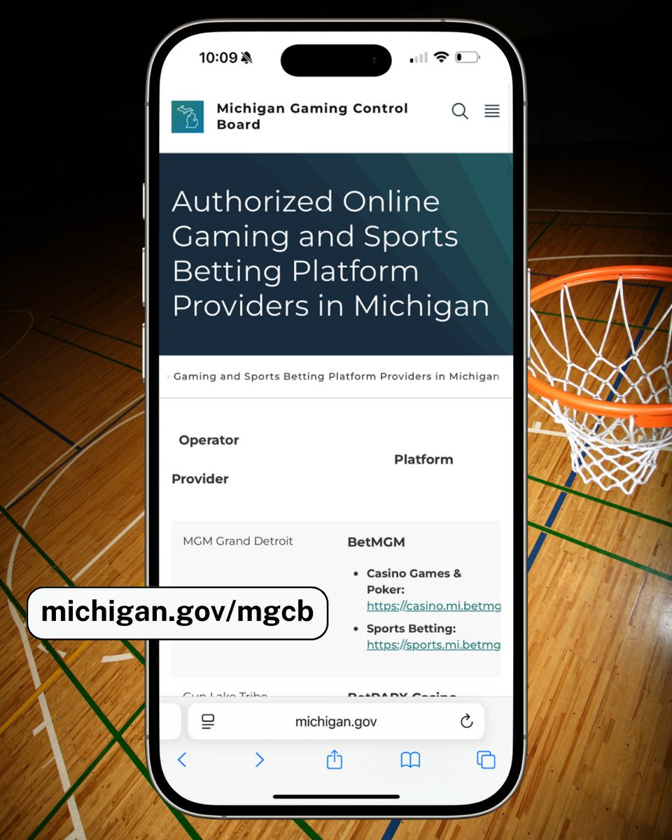 Michigan Gaming Control Board tweet media