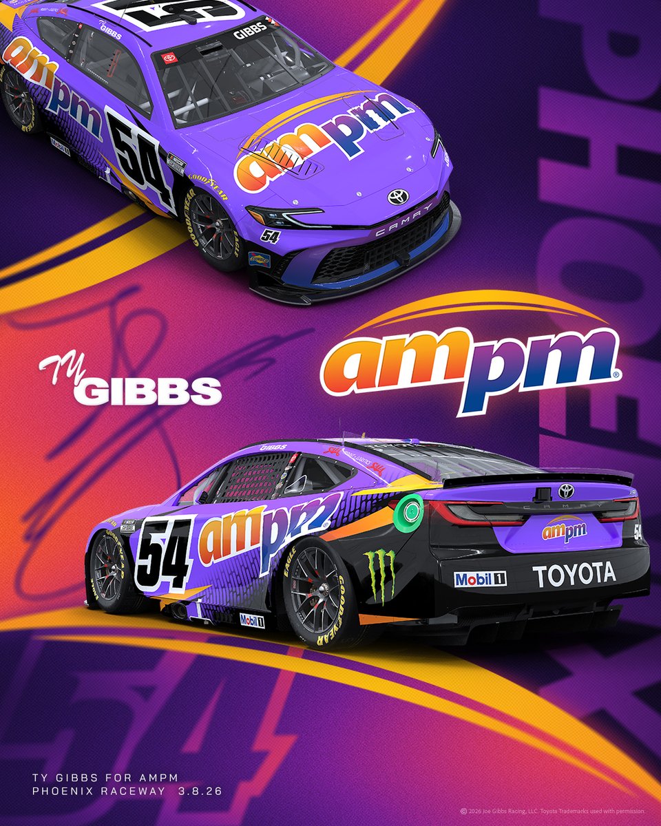 . <a href="/ampm/">ampm</a> is on track this weekend at Phoenix with the No. 54 Toyota 💪