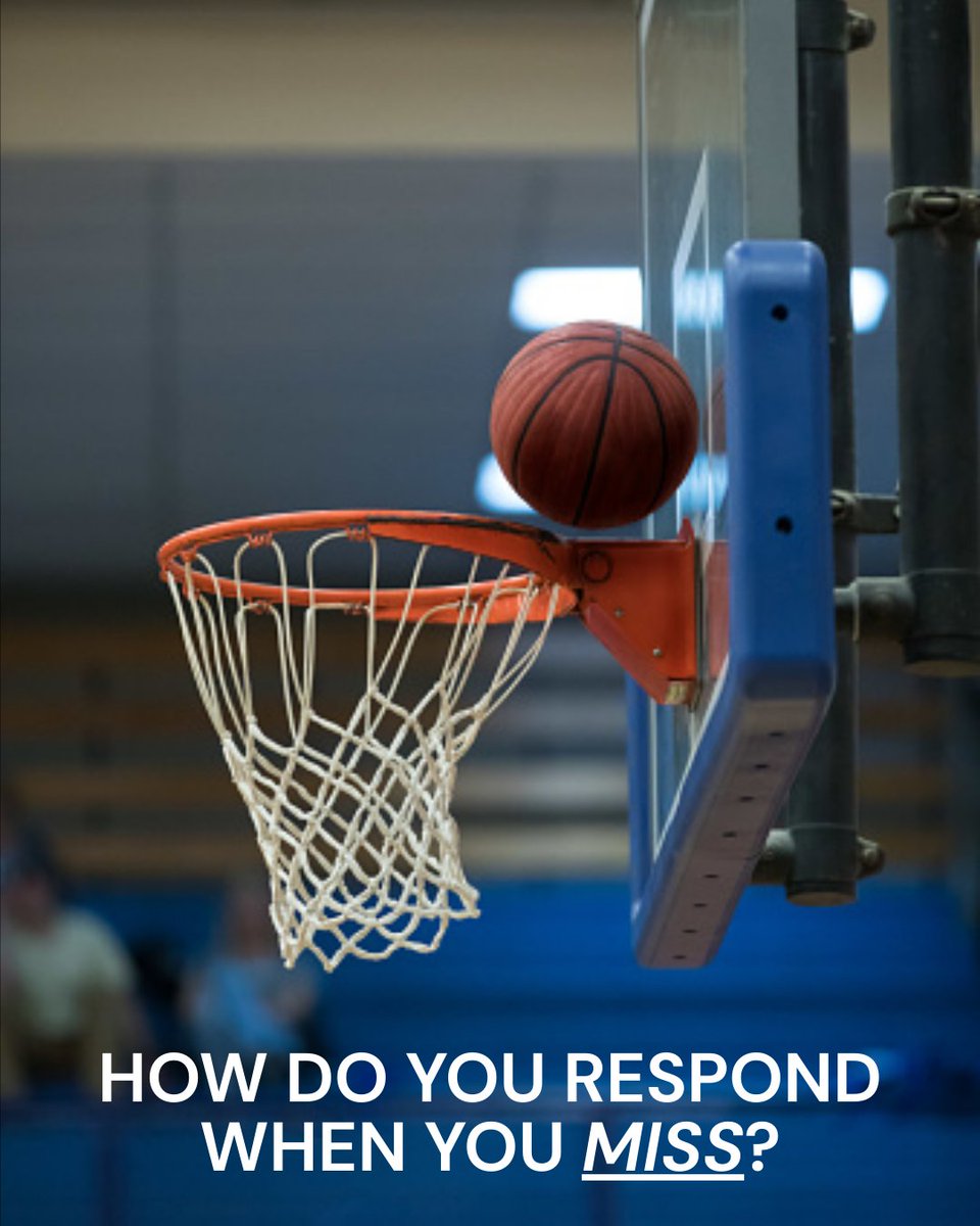 If you play basketball, you need to learn how to MISS.

Yep, you read that right.
Obviously, the goal is to make every shot you take.
But even if you’re an elite shooter… you’re going to miss almost half of them.

The question is: How do you respond when you miss?

Because how