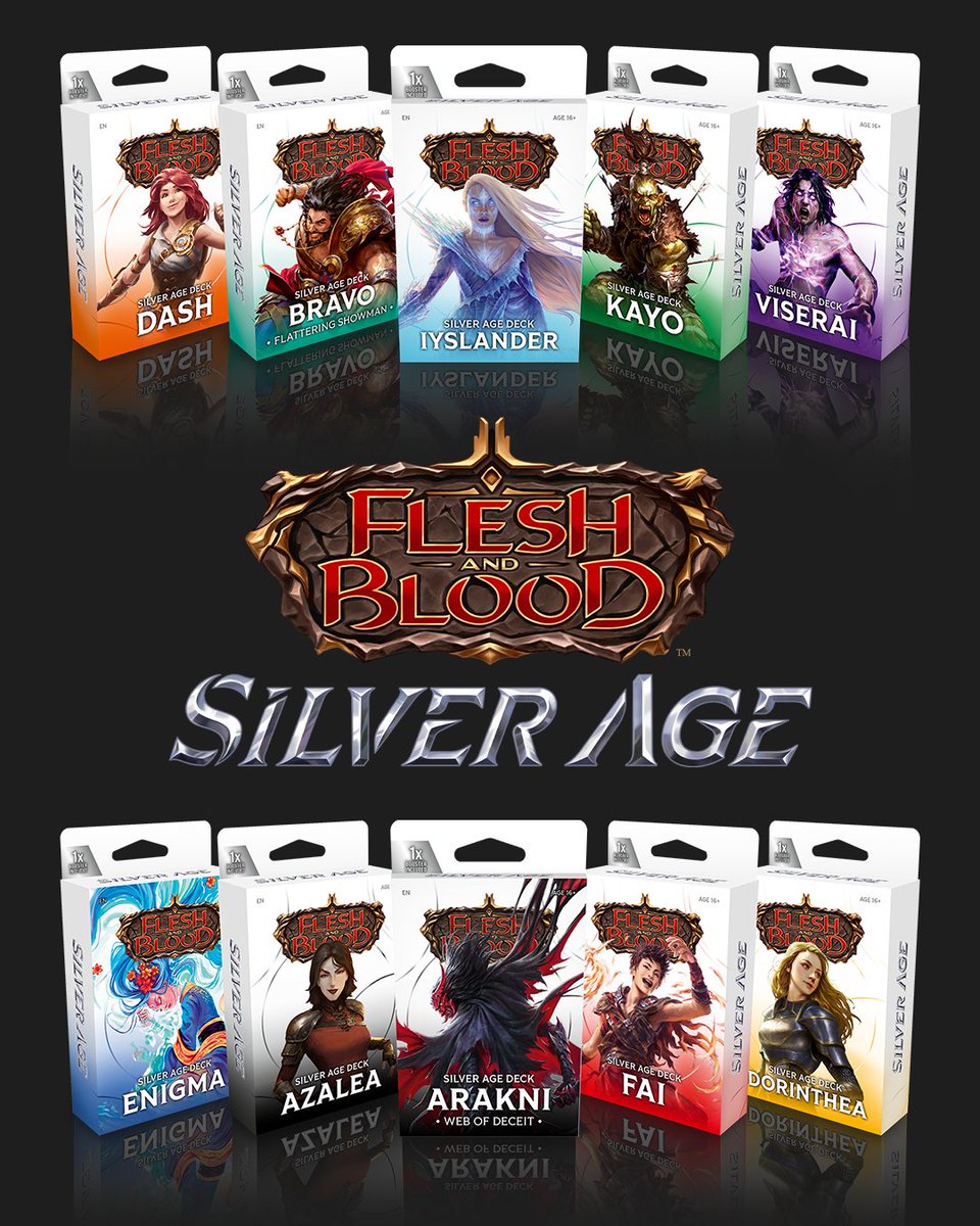 MiniMartTalk's tweet photo. Now is the perfect time to join Flesh and Blood! Silver Age is the newest game mode that is geared toward beginners! We are Demoing these On Twitch @ 2:30 Today!
Grab a Precon and start battling: https://t.co/cQpoh4r6PC
#FABTCG #SilverAge #FleshAndBlood #Precon https://t.co/EdnysZ2b3Y