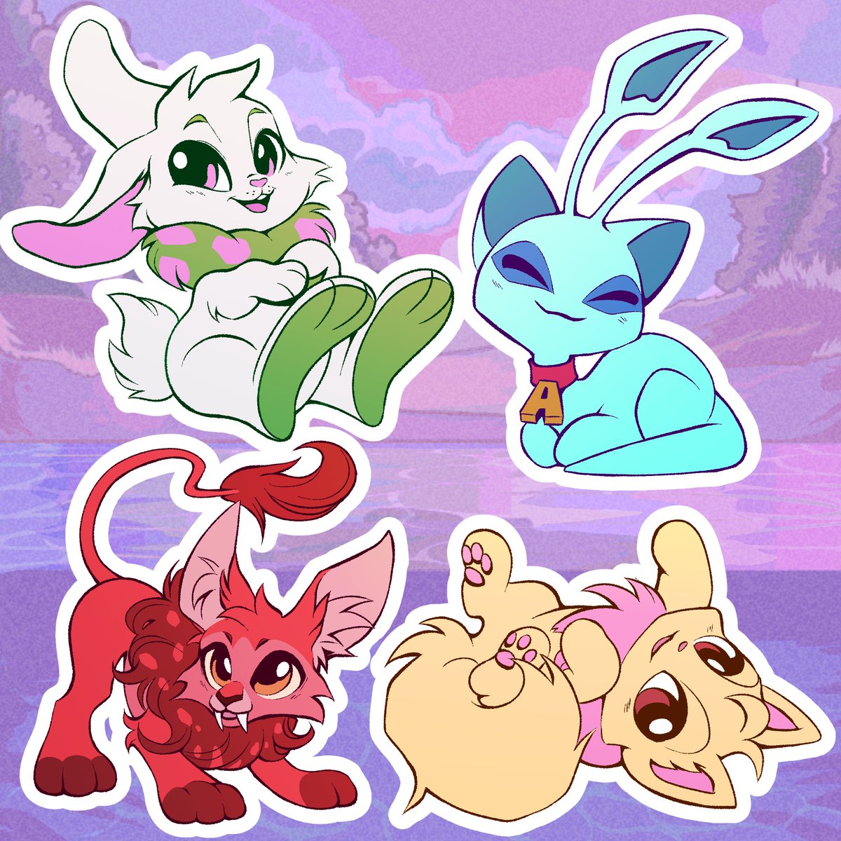 anyway, here's some default color neopets I drew referenced off styling studio poses!!