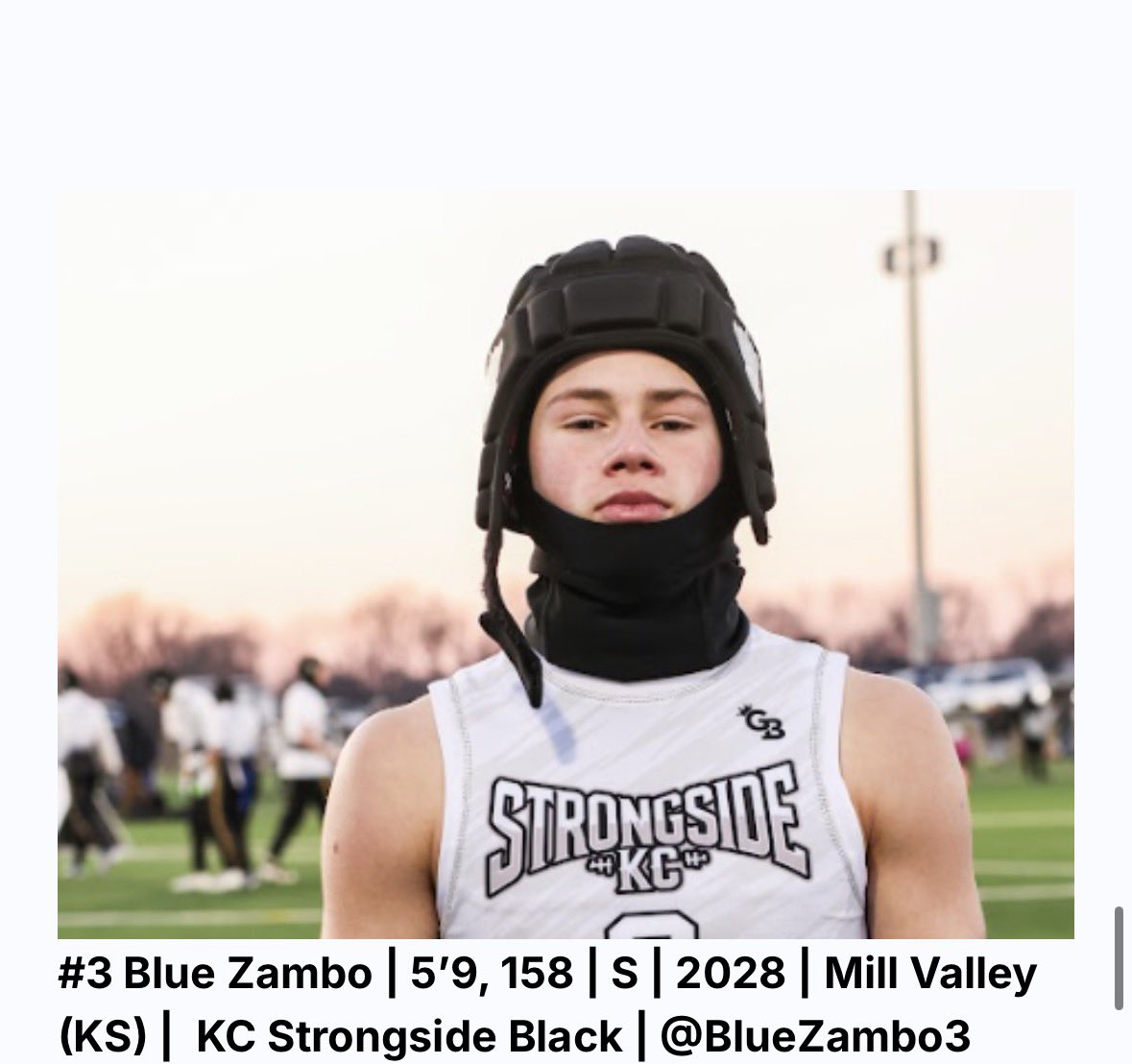 BlueZambo3's tweet photo. Thank you @sixstarfootball for the recognition https://t.co/qRuKOhMbT0