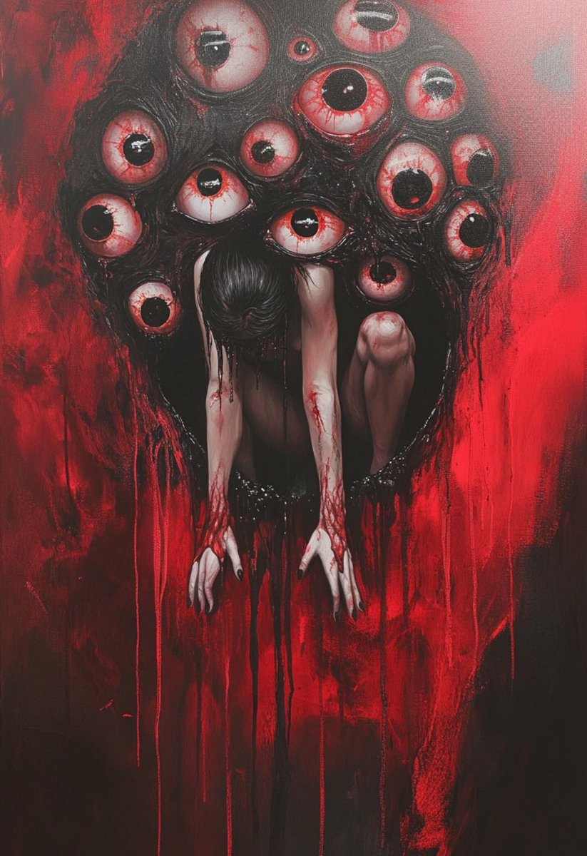 Changedhandle1's tweet image. Cerberus ogles
Blood-thirsty depravity
Lady trapped in red

(cerberus)
#horrorprompt
@horrorprompt 

(depraved)
#haikuhorrorprompt
@haikuprompt 

Image by @TheUnclean 

That 👊