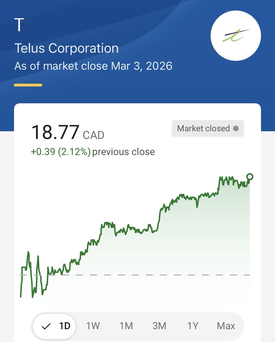 You may not become rich overnight, but having invested in a solid Canadian company gives you assurance that your principal safe despite volatility, and some dividend. Telus $T