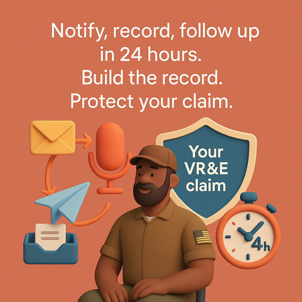 Evidence ignored? Counselor hang up?
Build your record anyway.

Notify. Record. Follow up.
Your VR&amp;E claim depends on it.

Full video here: youtube.com/watch?v=xvywj3…