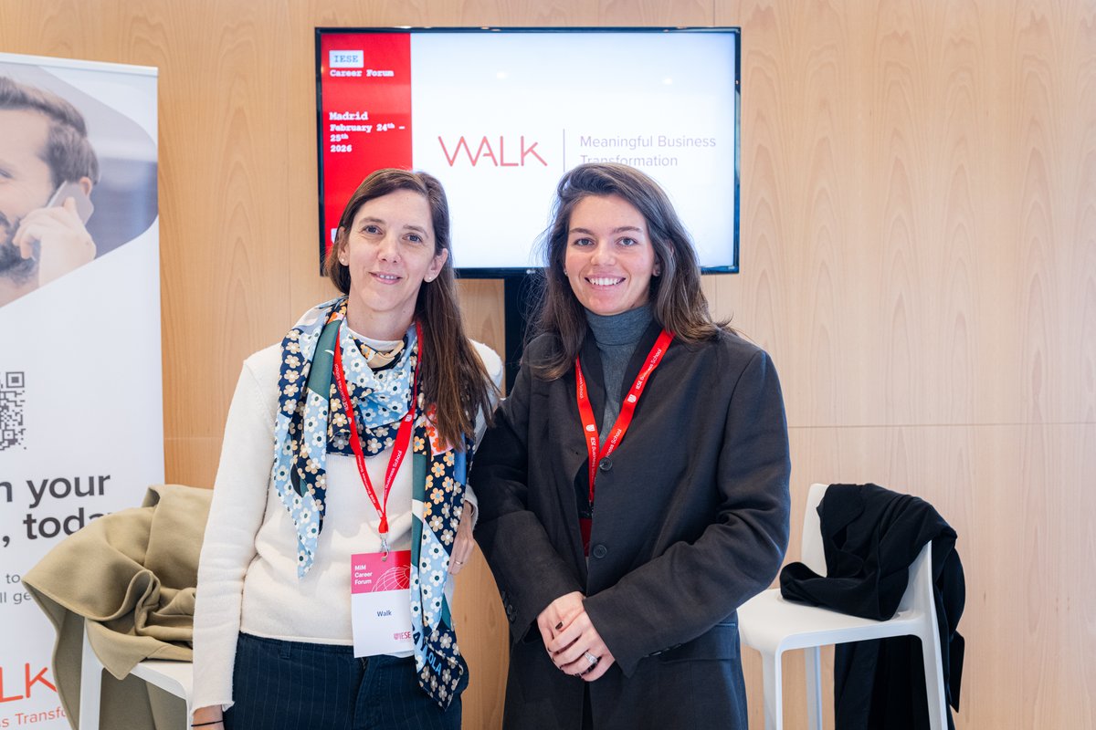 WalkLeadership's tweet photo. Last week, we had a great experience at the MiM Career Forum at IESE! We spoke with students about roles, growth, and long-term career paths at WALK. Big thanks to the IESE Team for the invitation, and looking forward to staying in touch with the amazing candidates we met! https://t.co/vk3juzIK5x