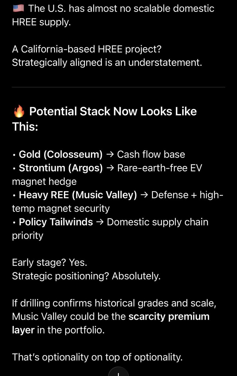 CharlesT_555's tweet photo. 🚨America’s Magnet Moment: Gold, Strontium & Heavy Rare Earths in One Story🚨
🚀 NOW ADD THIS LAYER: MUSIC VALLEY (HREE) 🚀
https://t.co/LnbSQMdsrp
#DTREF #RareEarths #HREE #Dysprosium #Terbium #Strontium #CriticalMinerals #SupplyChainSecurity #DefenseMetals https://t.co/0QTxiZByBc
