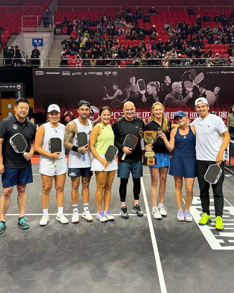 steffi_graf_'s tweet photo. What an incredible experience on the joolapickleball Legends Tour last week! So inspiring to see the love of Pickle in Vietnam and China. Thank you to all the fans and to JOOLA for making this tour happen. https://t.co/NP4JCpjyZL