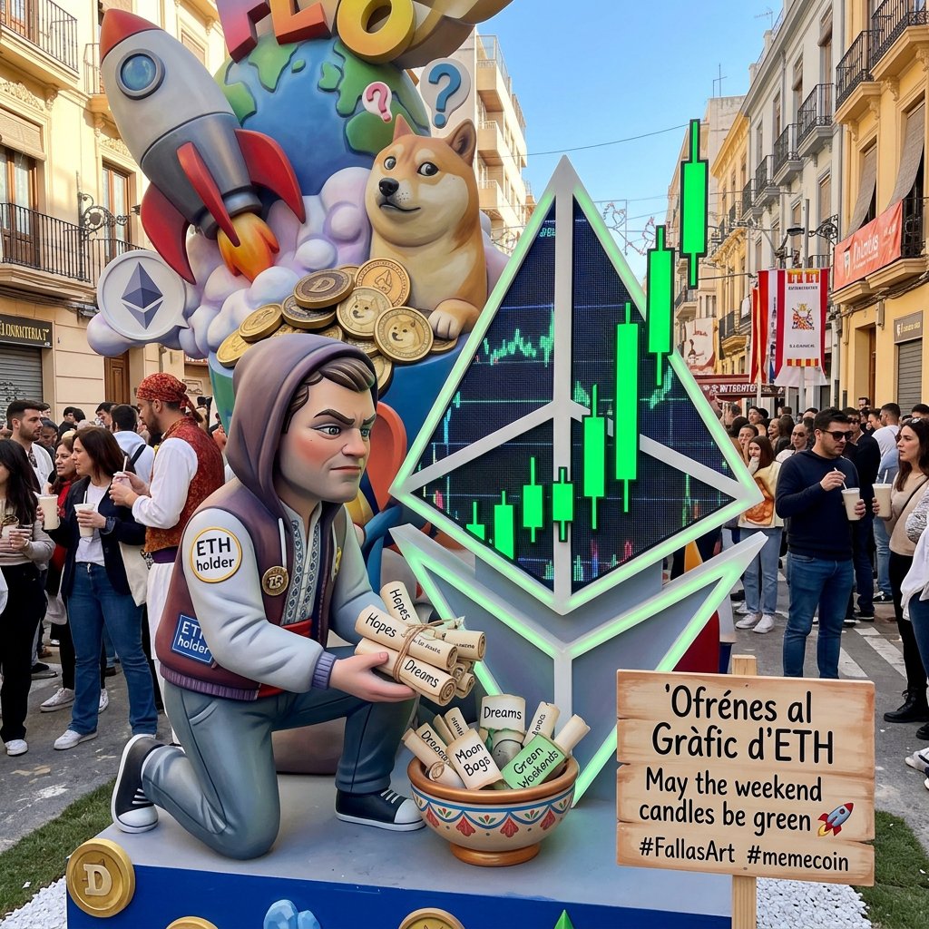 NinotSatire's tweet photo. In Valencia, we burn giant statues to clear out the old. In Ethereum, we burn $ETH fees to clear out the mempool. Honestly, the Cremà is cheaper than a Uniswap swap during a bull run! 😂 #FallasArt #memecoin #Ethereum #ETH #GasFees #BuildBurnLive #Valencia https://t.co/A6ZkGPsLpc