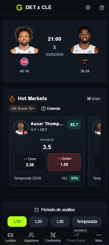 GameRead | Estatísticas Esportivas tweet media