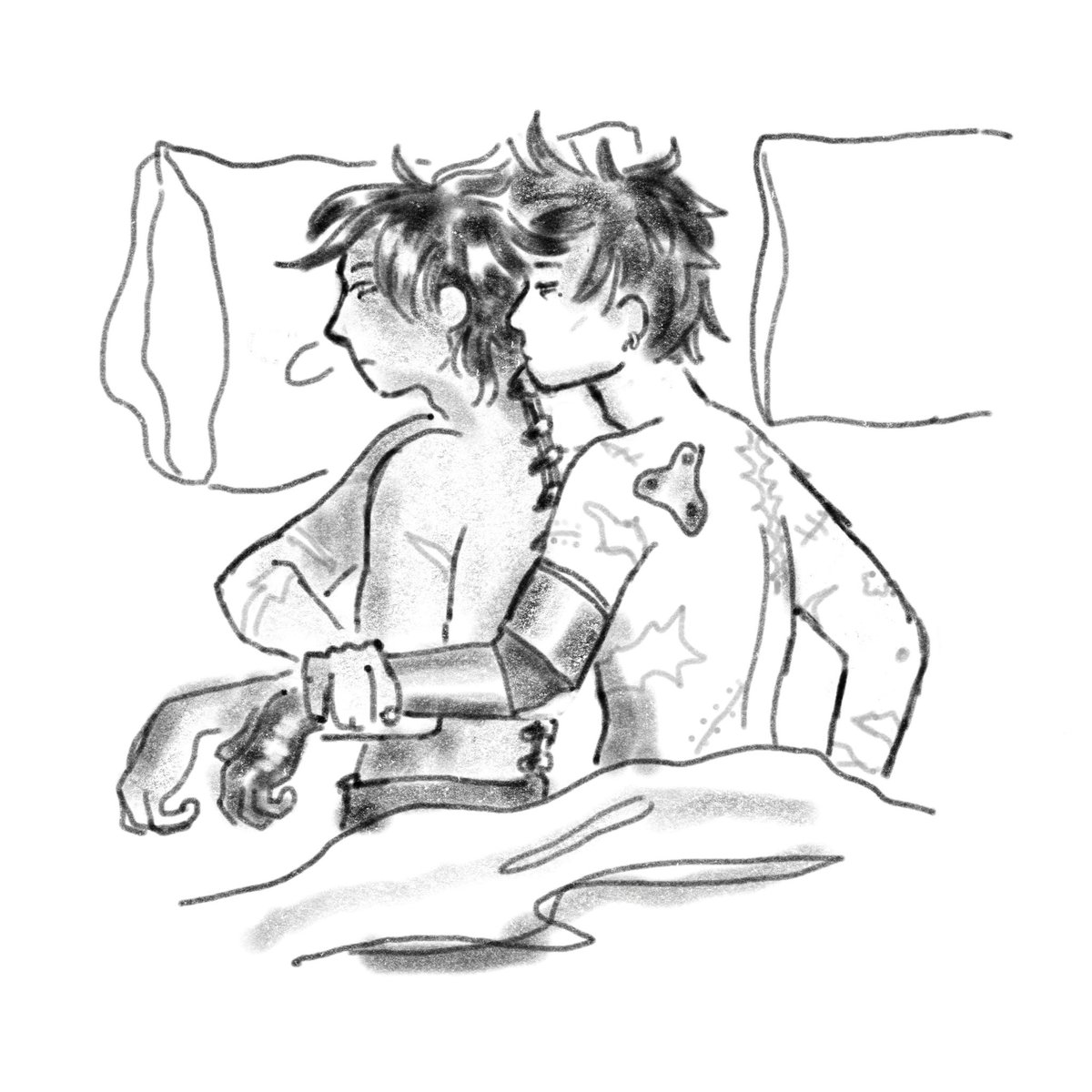 fkeknife's tweet photo. also a saucy (/depressing) scene from later in the story… ah grief!
#levash #vashgato #legatobluesummers https://t.co/m6WA1XM2x2