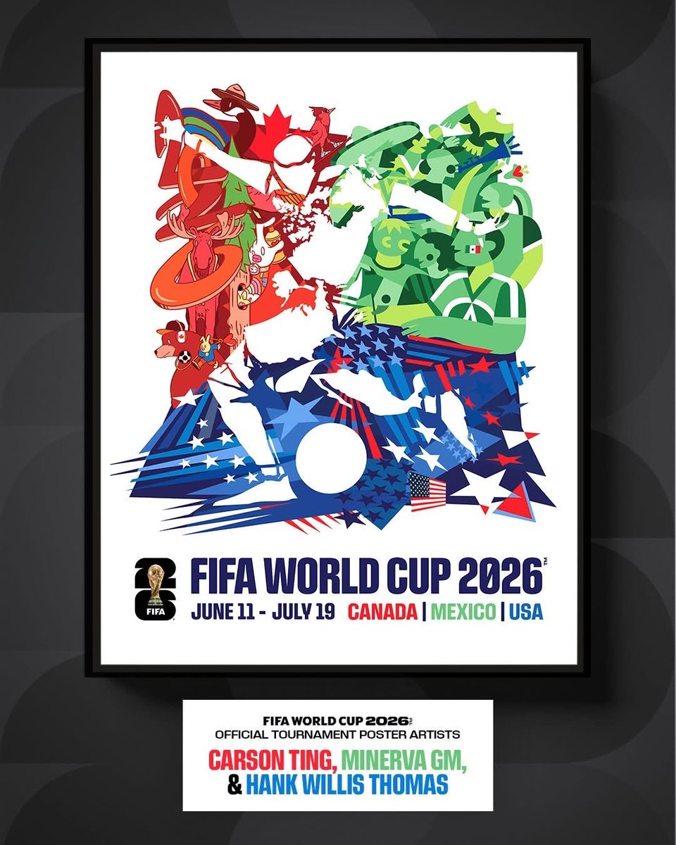 LuisAltova's tweet photo. Póster oficial de la #CopadelMundo #FIFA #FIFAWorldCup2026 #Mexico #Canada #USA 11/jun/26 al 19/jul/26 #Mundial2026 https://t.co/PFO2PwEC3V