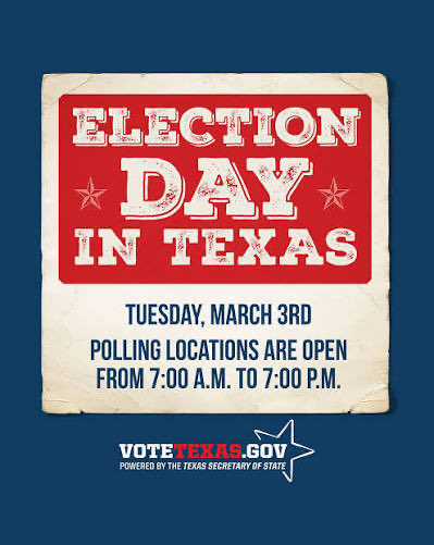 bside_blues's tweet photo. Get out there and vote today, Texas! #primaries #texas #vote https://t.co/xYqpKCo47k