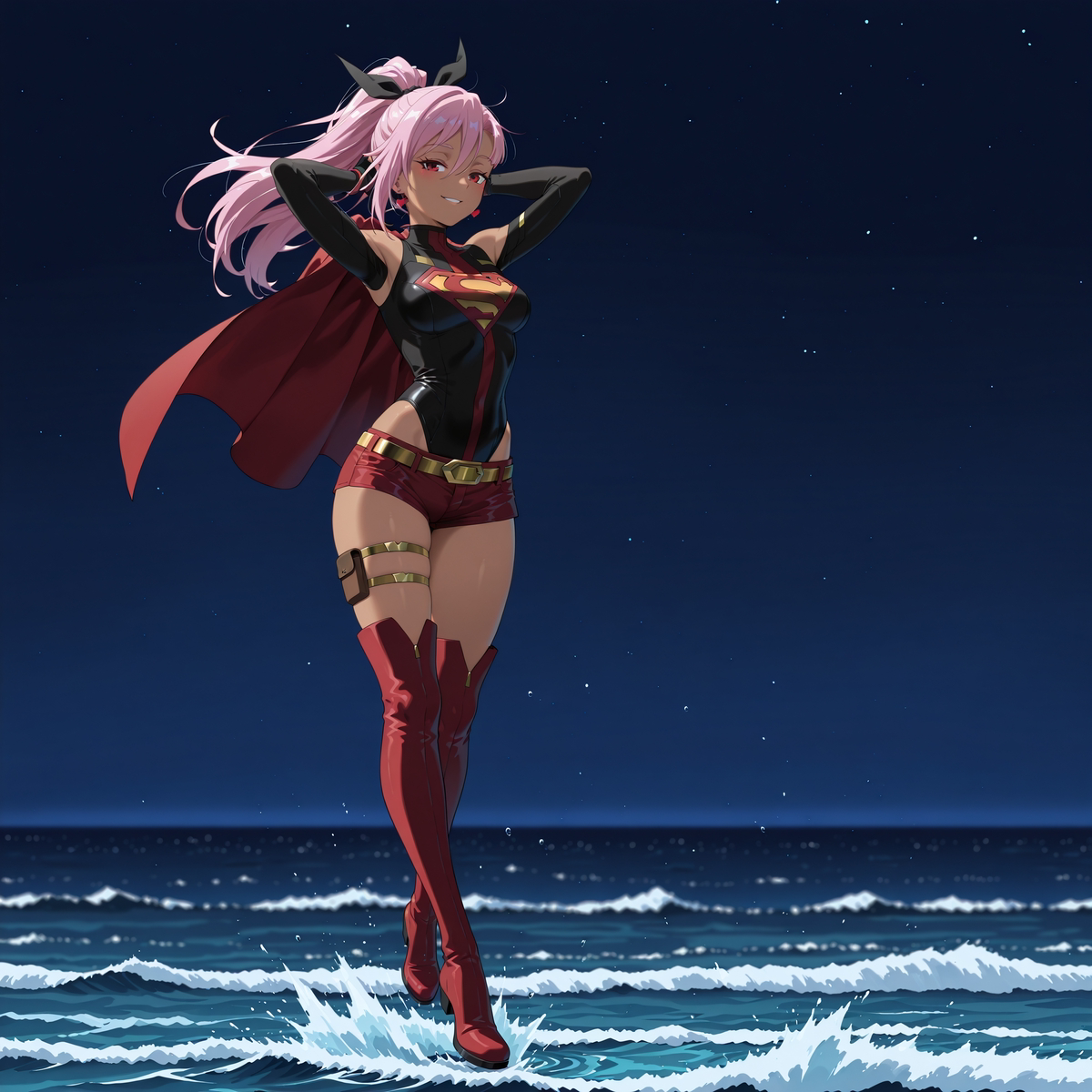 YolandatheVamp's tweet photo. (Liz Smart 'Supergirl') by Chih
https://t.co/jZjPUnf8Oh
#cape #cloak #AIart #latex #leather #bodysuit #LizSmart #letthisgrievingsoulretire #DC #Supergirl #shorts #pinkhair #tannedskin #pinkeyes #mediumbreasts #ponytail https://t.co/Q4va4PCRwJ