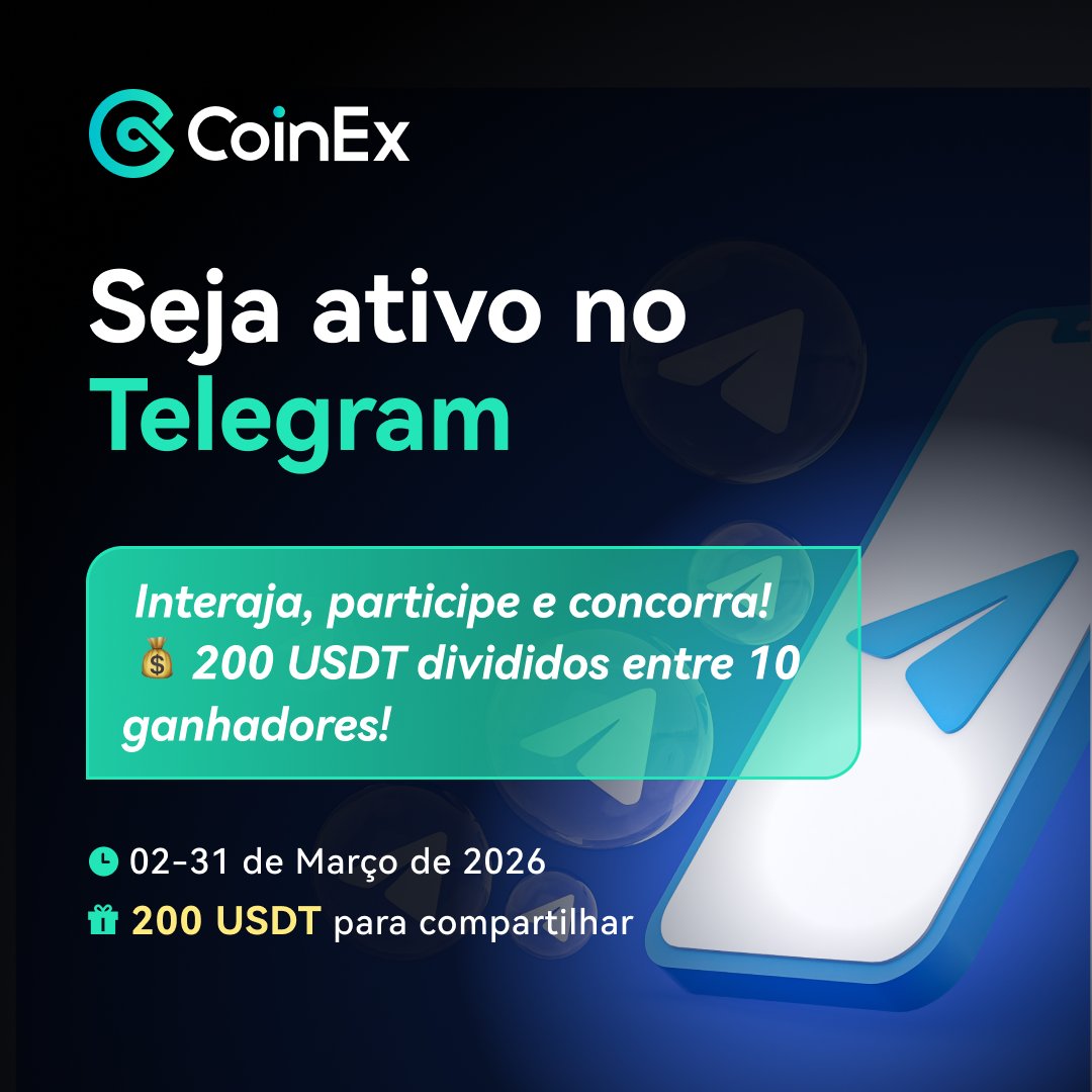 Quer ganhar uma parte de 200 USDT apenas conversando? 💰

A gente tem um super desafio pra você, #BoraInteragir!

1️⃣ Entre no Telegram da CoinEx Brasil
2️⃣ Mande 1 msg por dia (mín. 29 dias) 
3️⃣ Use a hashtag uma vez

Fácil assim. 10 sorteados levam! 🚀