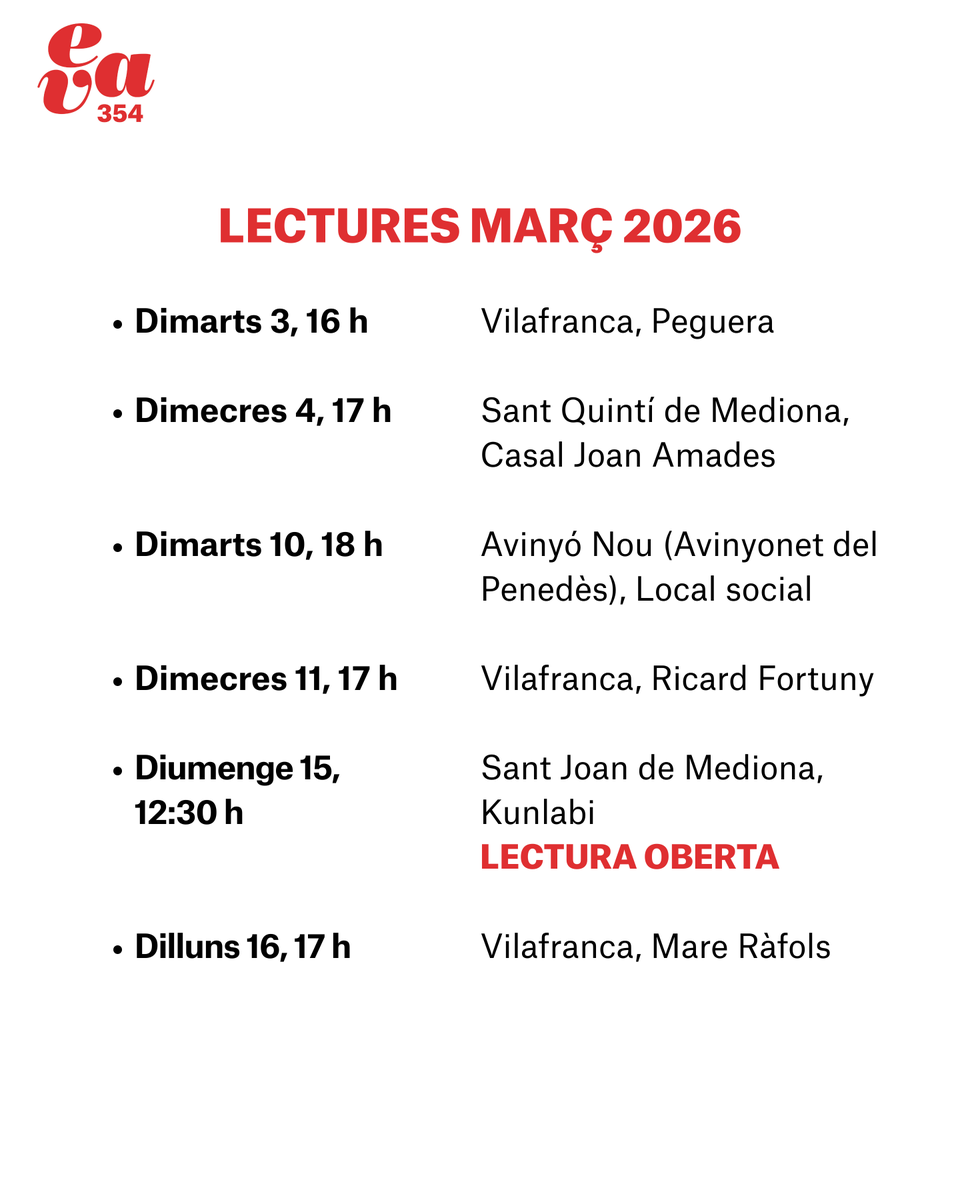 Festival EVA, En Veu Alta tweet media