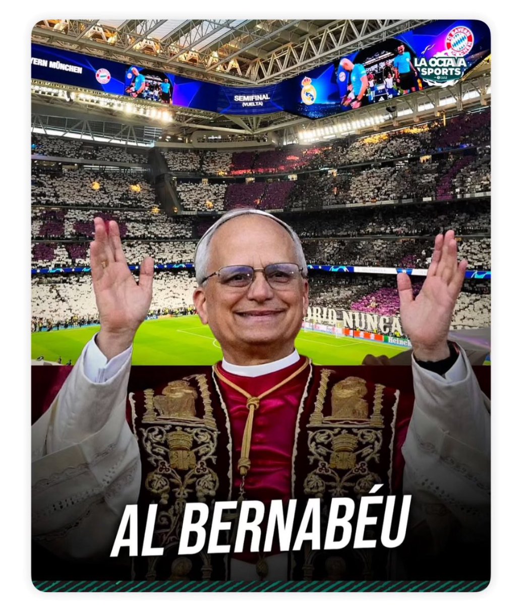 ‼️ El Papa León XIV celebrará la Santa Misa en el icónico estadio de fútbol Santiago Bernabéu (Real Madrid).

Aunque al principio iba a ser sede de una vigilia de jóvenes, los organizadores afirman que su aforo de 85.000 personas es insuficiente para los 300.000 jóvenes que se