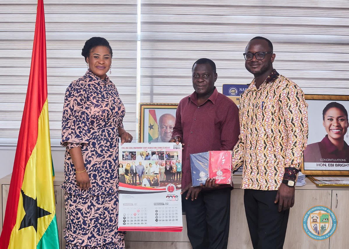 elorm0777's tweet photo. Tema Chapter of Civil and Local Government Staff Association, Ghana (CLOGSAG) presents the compliments of the Association to the Mayor of Tema.
#CLOGSAG #EbiBright #JMlegacy https://t.co/cWkeRqVE1o