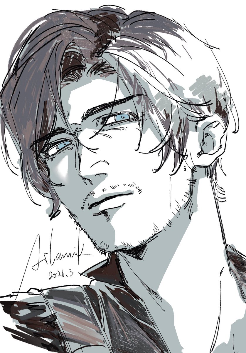 #re9 
#LeonSKennedy 
色鬼发力使一个从不画叔姨爷奶的画师画叔叔了😱