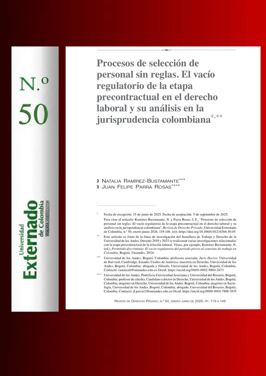Revista de Derecho Privado tweet media