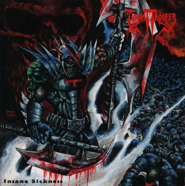 100DEMONSのメンバーが在籍してたコネチカットDEATHMETALバンドTYRANT TROOPER唯一作、オリジナル盤は日本では4枚もないみたい。所有されてる方に実物見せて頂いたけど、本当実在するんだって思った。日本にある数枚はDYINGRACEのメンバーさんが当時輸入したという話をお聞きした。