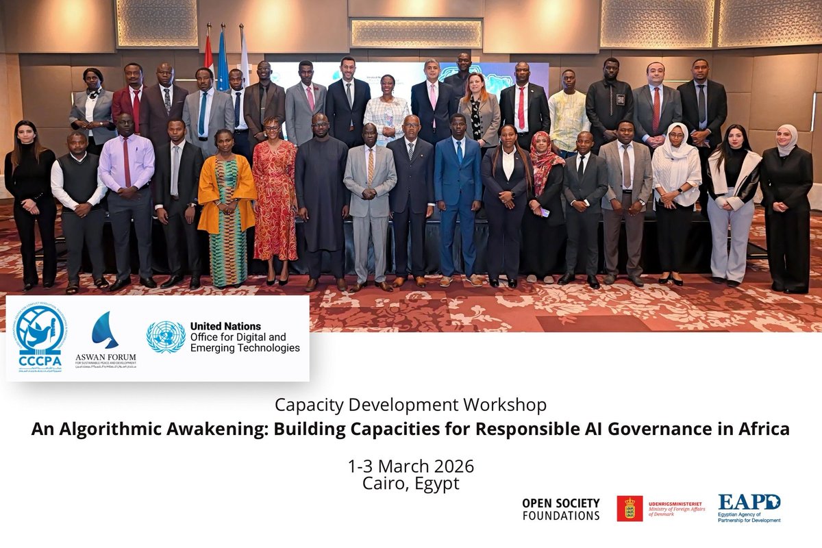EAPD_Egypt's tweet photo. مشاركة الوكالة المصرية للشراكة من أجل التنمية في ورشة العمل التي جاءت بعنوان" صحوة خوارزمية: بناء القدرات من أجل حوكمة مسؤولة للذكاء الاصطناعي في إفريقيا"  https://t.co/cnPU5771MN
 #EAPD_AFRICA 
#DEVELOPMENT_PEACE_SECURITY 
#AI https://t.co/5TRJftlNYx