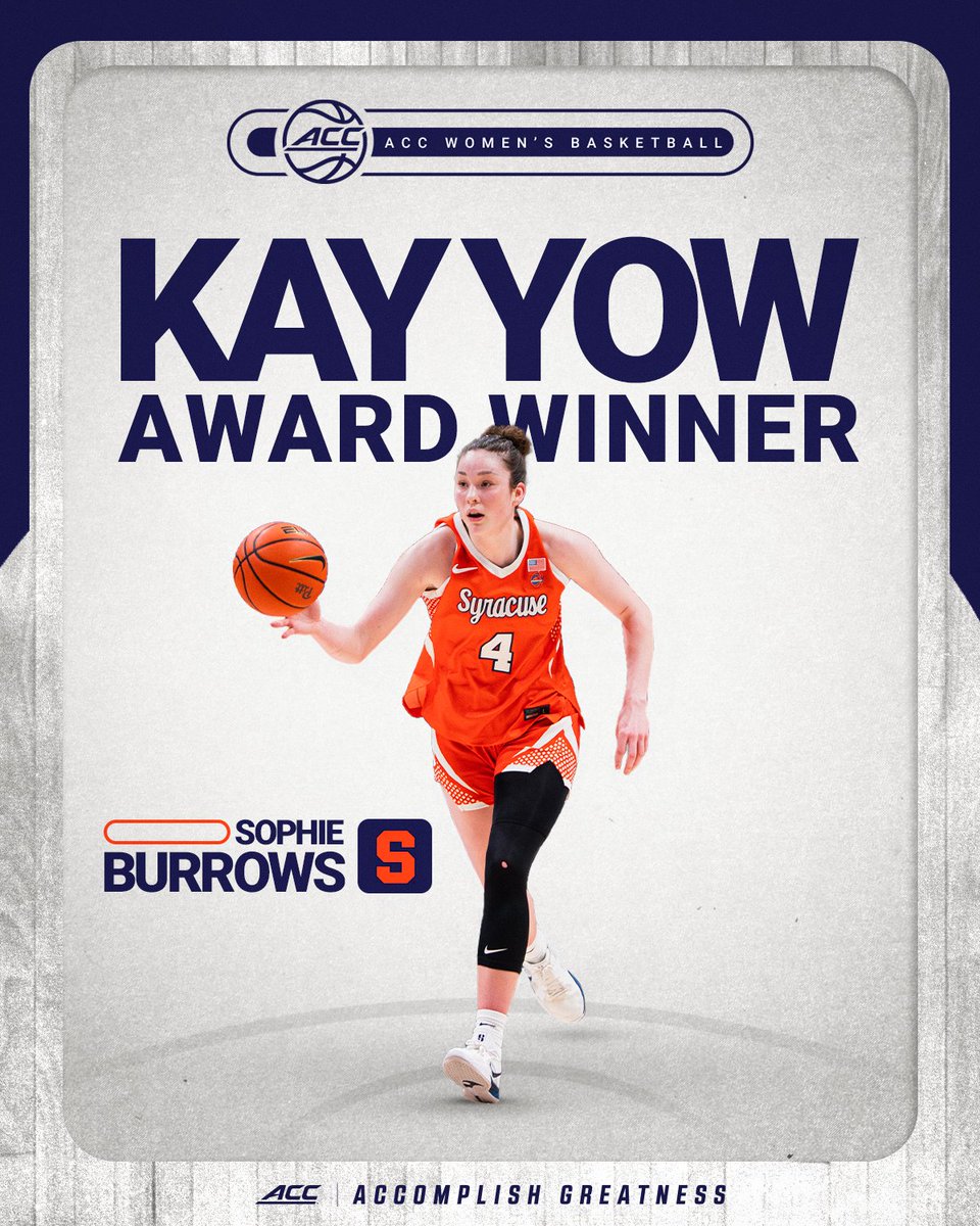 accwbb's tweet photo. Greatness on the court and in the classroom ✨

Sophie Burrows is the 2025–26 Women’s Basketball Scholar-Athlete of the Year!

🔗 read more: https://t.co/DtUwQNPDVd https://t.co/F1IvDKkMXR