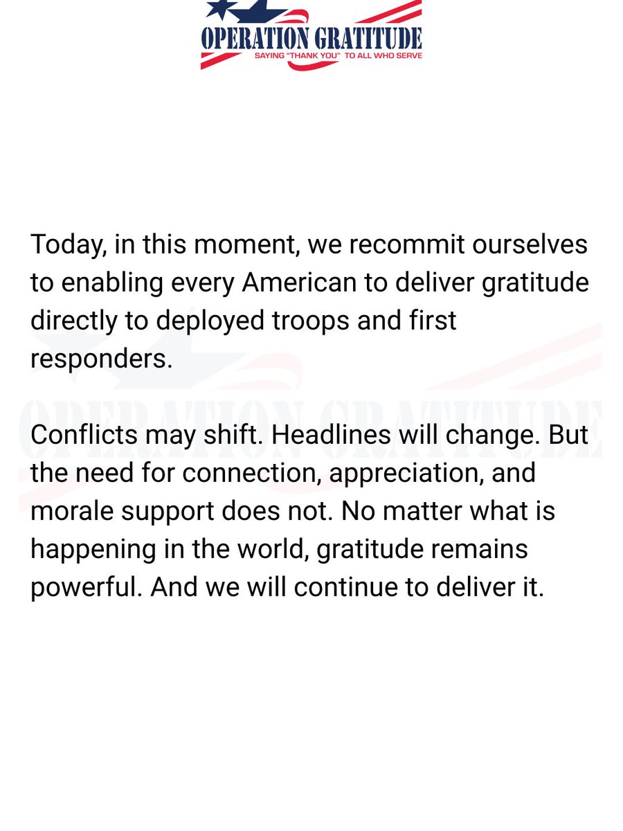 Operation Gratitude tweet media