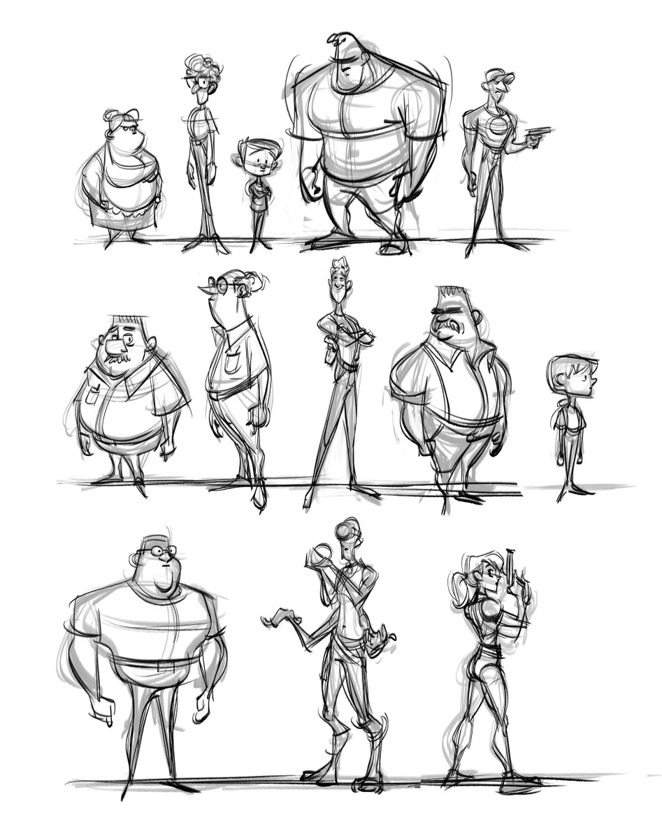saqomolo's tweet photo. Old page of character doodles! #characterdesign #lineart #drawing #sketches #doodles #gottogetbetter #gesturedrawing #proportions #cartoon #comicbookart #conceptart #animation https://t.co/LSZfjwGoQm