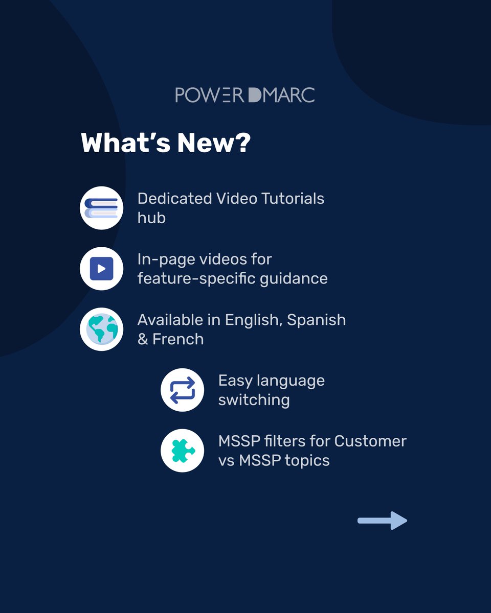 Learn faster. Anywhere. Anytime. 🚀 Our Global Video Tutorials hub provides in-page guidance, easy language switching, as well as MSSP-focused content. Everything you need, right where you need it! 💪 👉 Dive in today: app.powerdmarc.com/members/regist…
#videotutorials #dmarc #powerdmarc