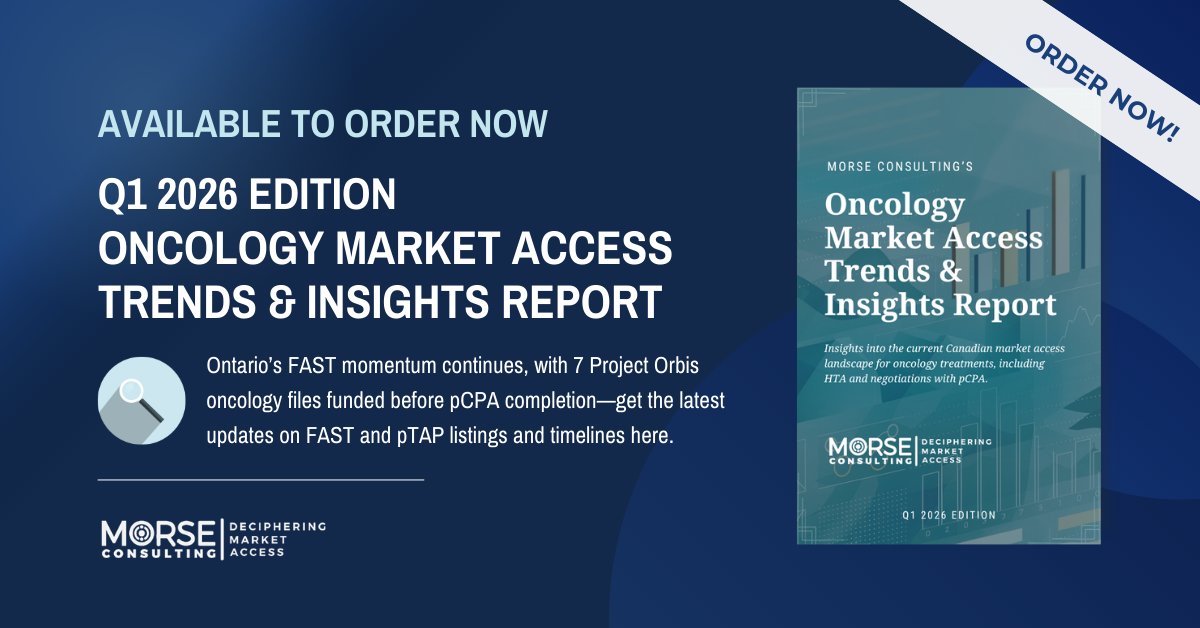 Ontario FAST accelerates and another oncology pTAP negotiation has started! Recent developments show an important evolution in oncology access. Get insights in our Q1 2026 Oncology Market Access Report: ow.ly/5xLh50YohA3