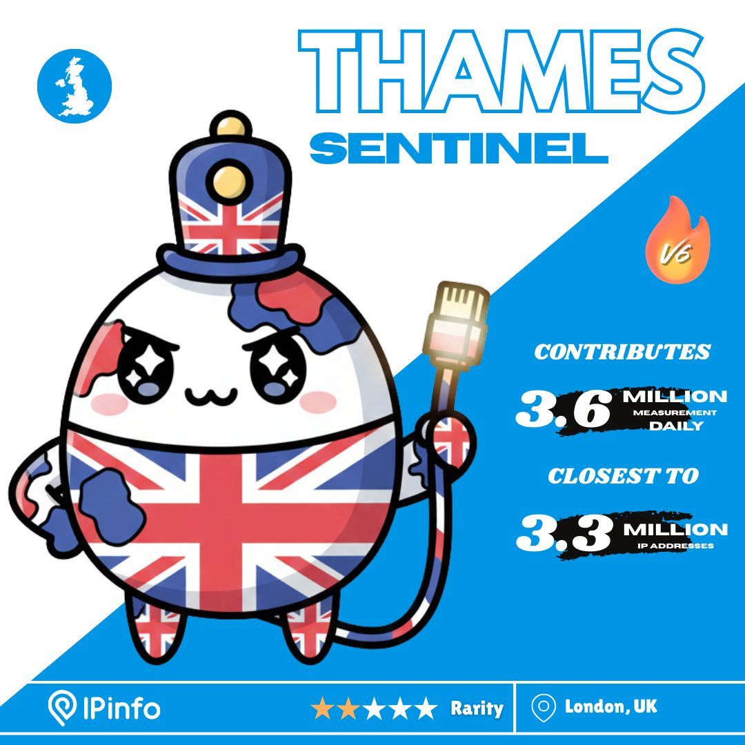 Thames Sentinel is our #ProbeNet mascot for March! Thamesy watches over the busiest traffic lanes with steady resolve.

#ipinfo <a href="/ipinfo/">IPinfo – IP Data Provider</a>