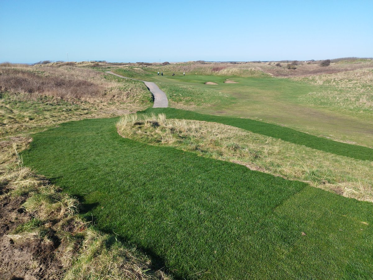New 3rd tee and grass paths <a href="/WestLancsGC/">West Lancs Golf Club</a> looking great in the sunshine and coming on great! Nice finishing touches and turfing by <a href="/westlancsgreens/">West Lancs GC Greens</a>