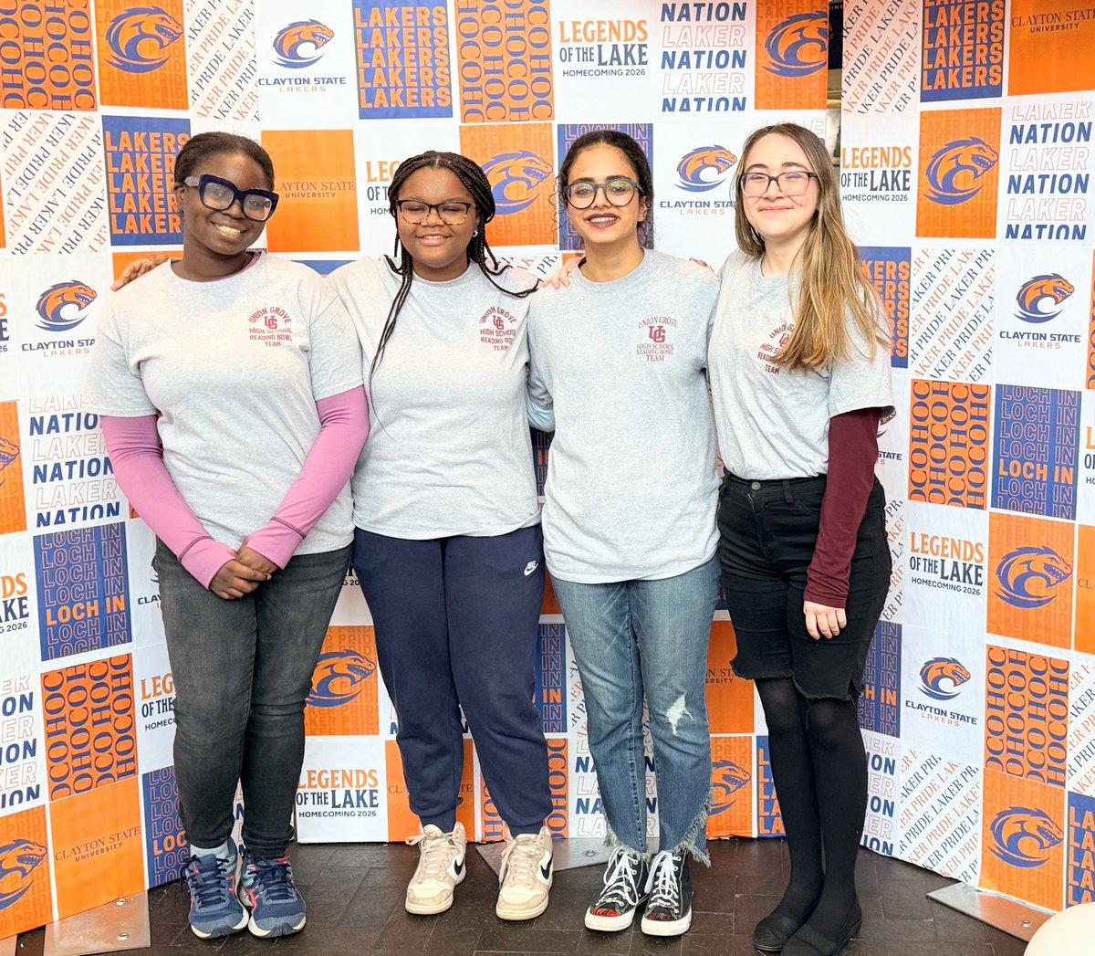 UGHSMediaTech's tweet photo. 📚Our UGHS Reading Bowl team competed in the Metro Region Reading Bowl at Clayton State University and represented our school with amazing knowledge and teamwork!  Huge congratulations to all team members for their hard work and dedication. You make UGHS proud! @UGHS_Wolverines https://t.co/lEecgGLWw0