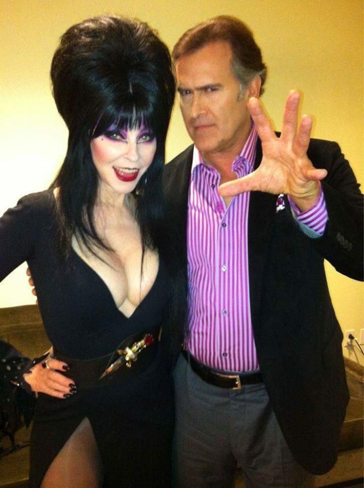 Bruce Campbell and Elvira