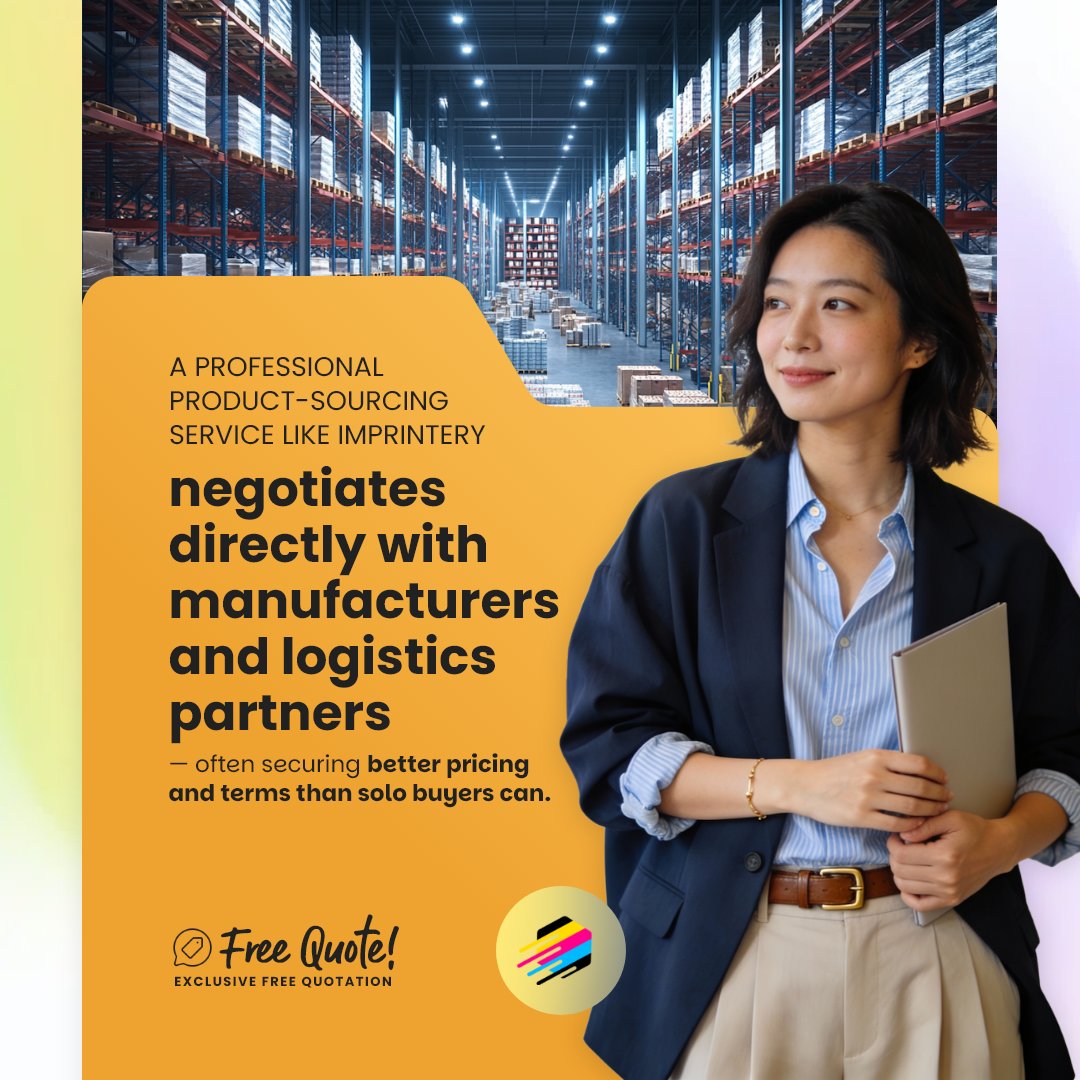 imprinteryllc's tweet photo. Professional product-sourcing services like Imprintery have established relationships directly with manufacturers and logistics partners. That means we negotiate better pricing and terms that solo buyers simply can't access on their own. https://t.co/tF6n1yO7fT